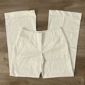 Ann Taylor White Wide Leg Trousers